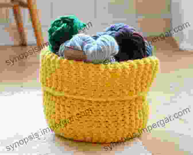 A Beautifully Knitted Basket, Perfect For Storing Yarn, Blankets, Or Everyday Items. Home: 27 Knitted Designs For Living