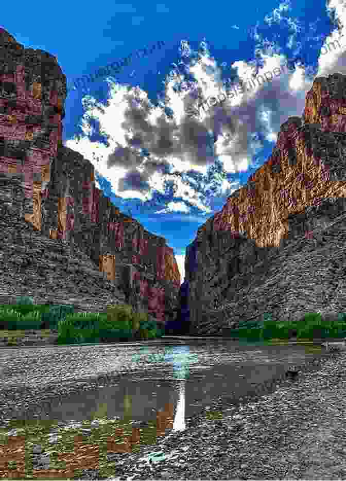 A Color Photograph Of A Train Passing Through A Canyon In The Big Bend Region. Big Bend Railroads (Images Of Rail)